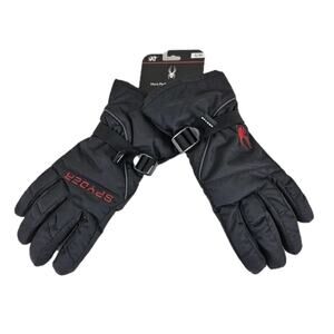 Spyder Men's Bolster Ski Gloves, Size S/M Black, NWT, Insulated